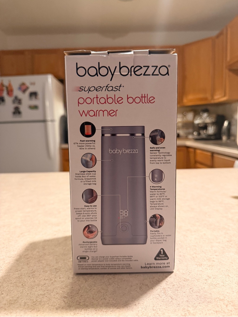 NEW Baby Brezza Superfast Portable Bottle Warmer